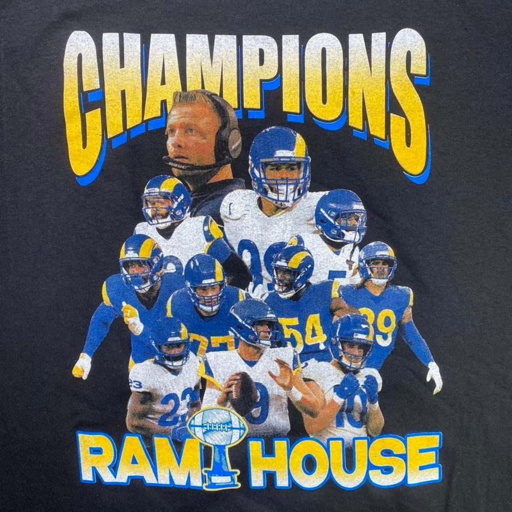 2022 LA Rams x Super Bowl champions football shirt XL